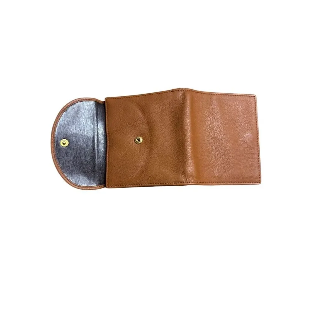 Peruzzi Unisex Brown Bifold Wallet Genuine Leather Credit Card Slots